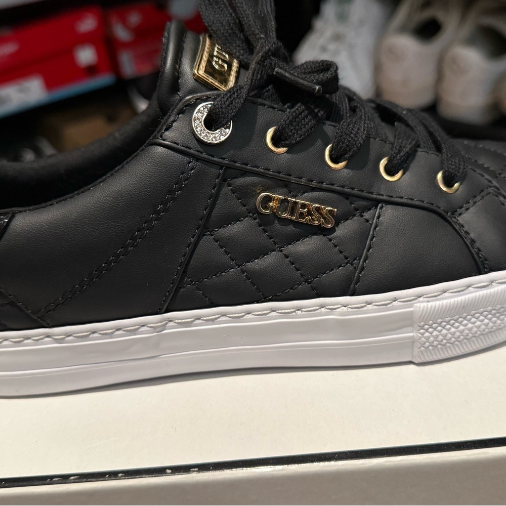 Love Black Sneakers with Silver Accents